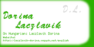 dorina laczlavik business card